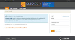 Desktop Screenshot of cleo2011.abstractcentral.com